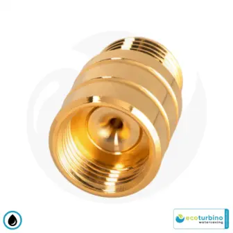 Sprchový adaptér ecoturbino® ET10L na úsporu vody | Úspora vody a energie (plyn, elektrina) | Zníženie nákladov až o 40% pri sprchovaní + vyprázdnenie sprchovej hlavice | zlatá