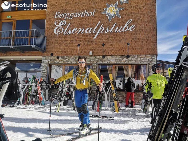 Elsenalpstube Damüls mit ecoturbino | Nachhaltig Wasser sparen