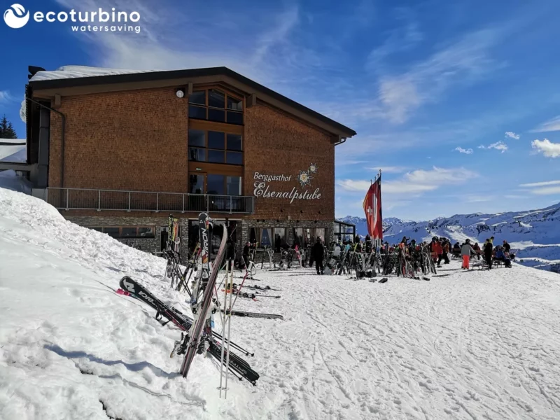 Elsenalpstube Damüls mit ecoturbino | Nachhaltig Wasser sparen