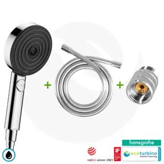 hansgrohe Pulsify Select S 105 Sprchová hlavica chróm ecoturbino sada s hadicou
