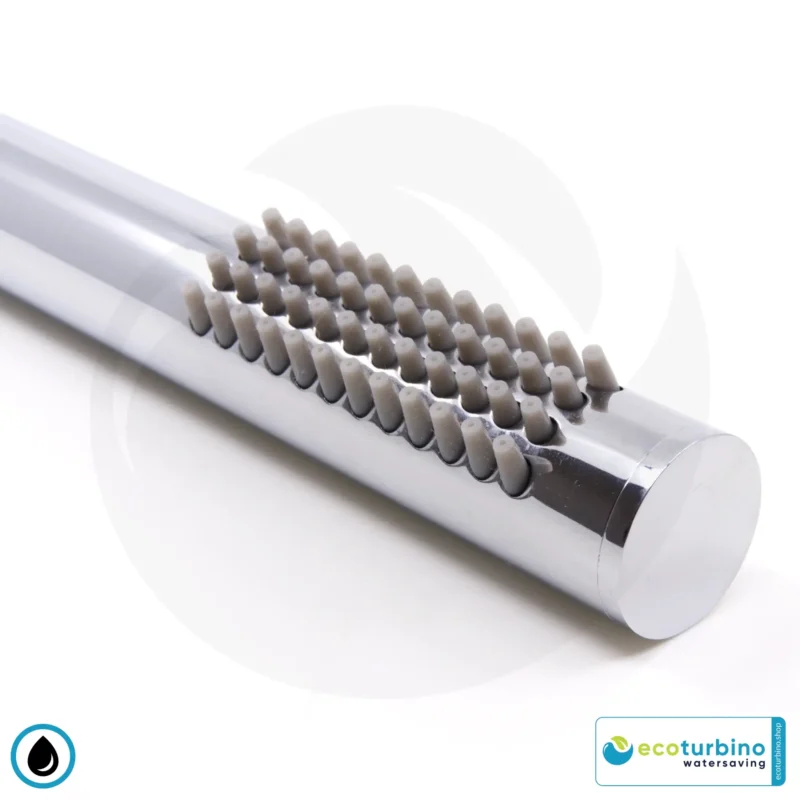 DELUXE S SET douchekop, zilver | Waterbesparende adapter + doucheslang + DESIGN handdouche | ecoturbino®