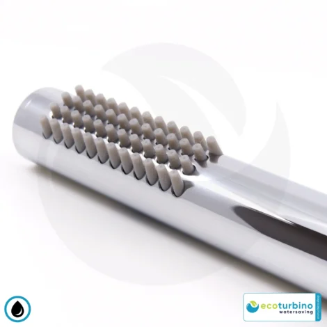 DELUXE S SET douchekop, zilver | Waterbesparende adapter + doucheslang + DESIGN handdouche | ecoturbino®